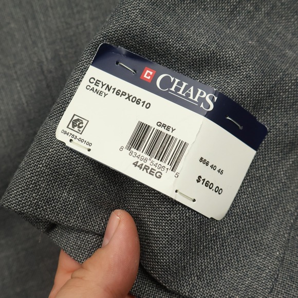 Chaps Jacket Mens 44R Gray Suit Separate Blazer Polyester Blend Formal Coat - Picture 5 of 13